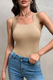 Oatmeal Wide Strap Tank Top