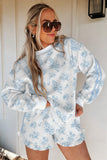 Floral PrintRuffle Hem matching set