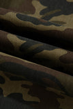 Camouflage Retro Grommet Loose Jeans