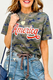 Camo America Patriotic Tee