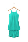 Pink Tunic Tank Dress Athletic Shorts Two Piece Set