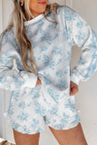 Floral PrintRuffle Hem matching set