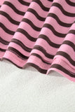 Rose Stripe Puff Sleeve Top