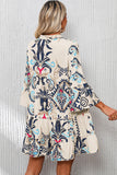White Tribal Mini Dress