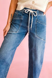 Ashleigh Drawstring Ankle Length Jeans
