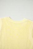 Yellow Cream Cropped  Sweater Tank