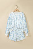 Floral PrintRuffle Hem matching set