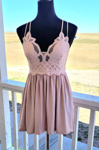 Blush Lace Flowy Tank