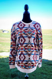 Southwest print sweatshirt