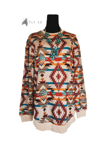 Southwest print sweatshirt